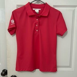 Nike Golf nationwide dri fit  Fitted Short Sleeve Polo Top size, small pink